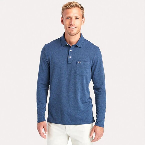 VINEYARD VINES Long Sleeve Edgartown Polo Size Medium - Picture 1 of 10